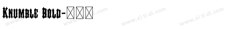 Knumble Bold字体转换